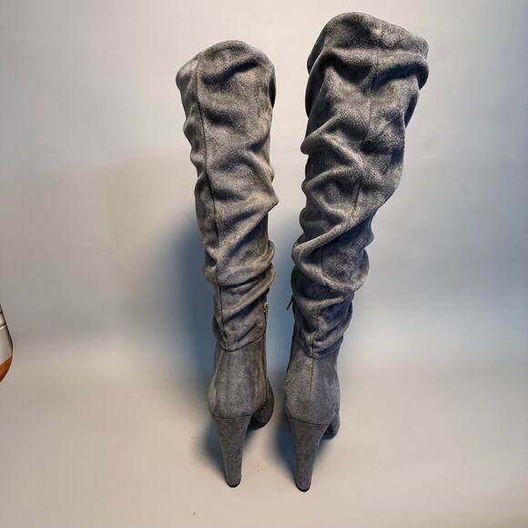 Charlotte Russe Wink Below Knee Suede Boots Sz8 - Picture 5 of 8